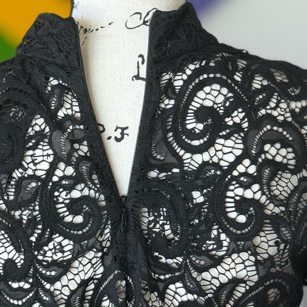 Anne Fontaine Black Lace Maxi Dress - Picture 5 of 9